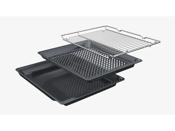 Bosch Serie | 6 HBG578BS3 - Ovn - til indbygning - niche - bredde: 56 cm - dybde: 55 cm - højde: 58.5 cm - med selv-rengøring - Klasse A  - rustfrit stål