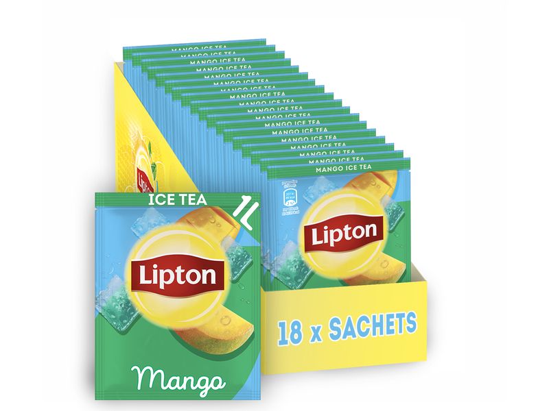 Lipton Eistee Pulver Mango 18 x 52 g Eisteepulver in praktischen Portionsbeuteln