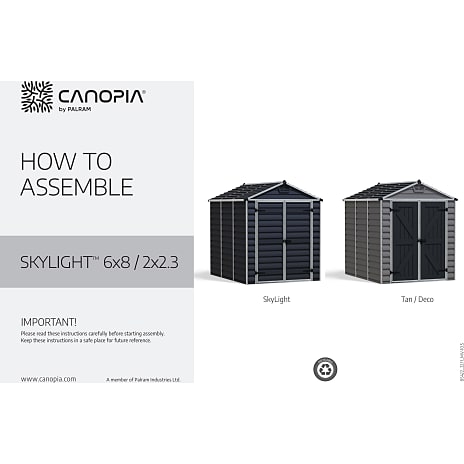 Skur Palram - Canopia Skylight 4,2 m2 - midnatsgrå