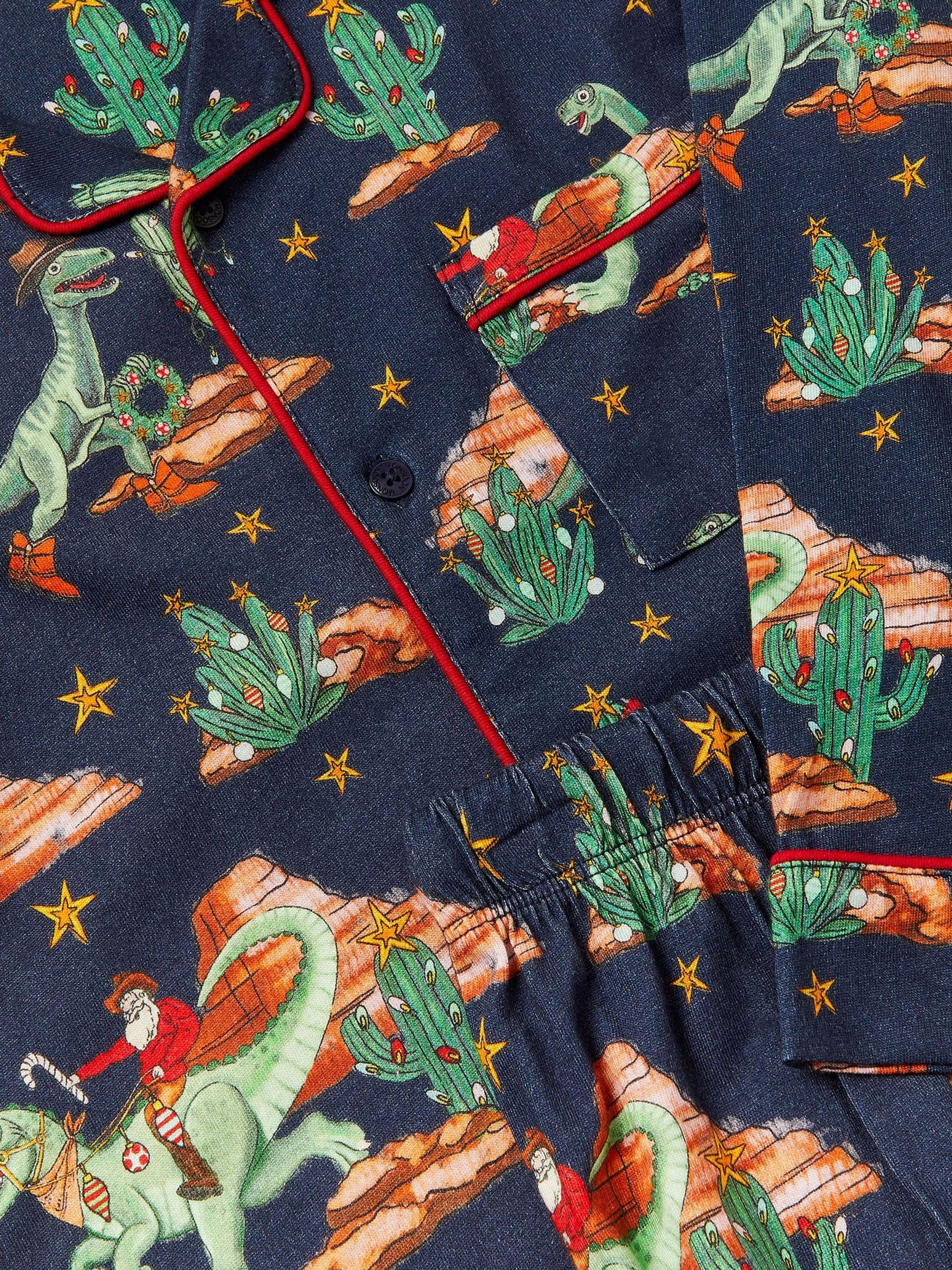 Monsoon lange kerstpyjama met dinosaurusprint