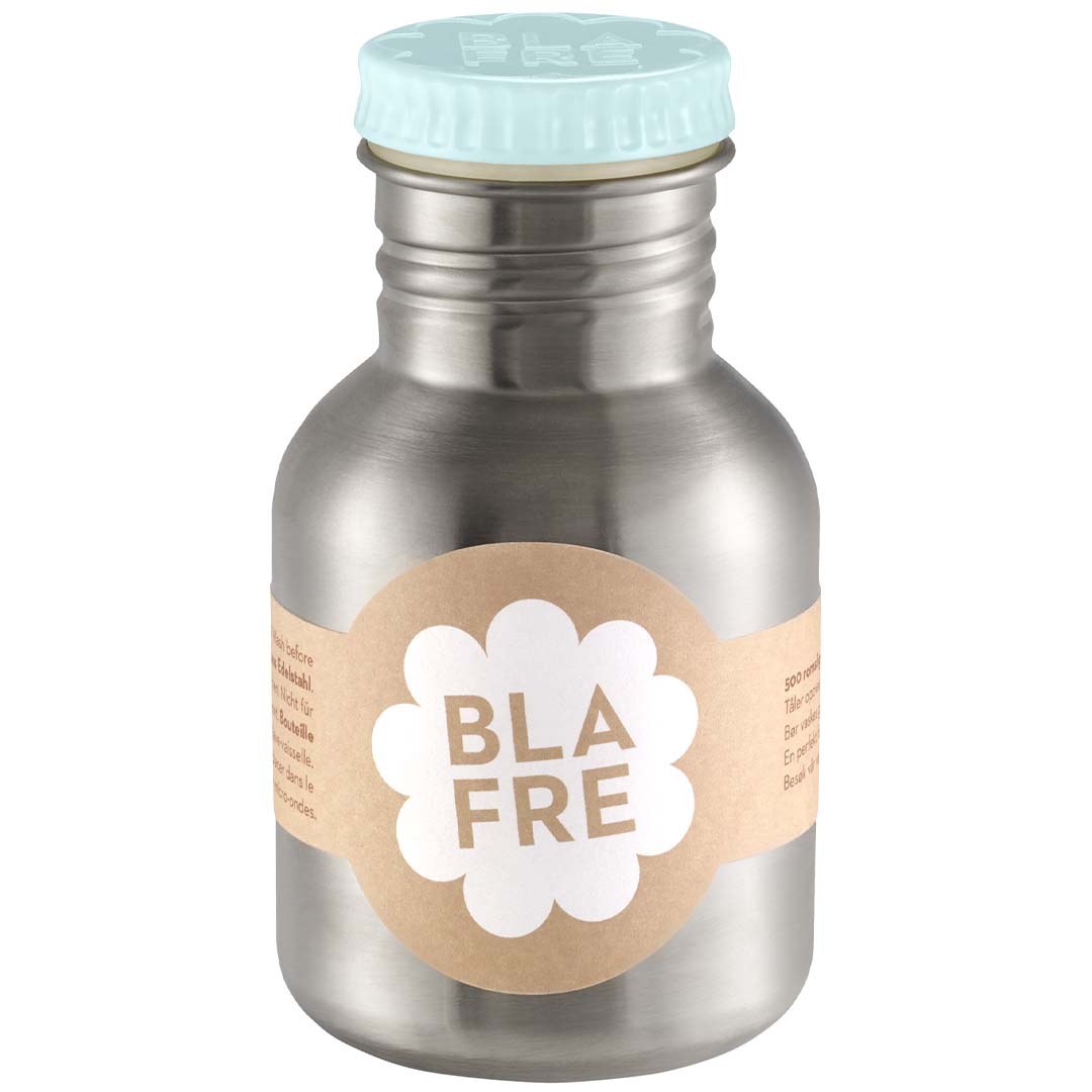 Blafre rvs drinkfles lichtblauw - 300ml