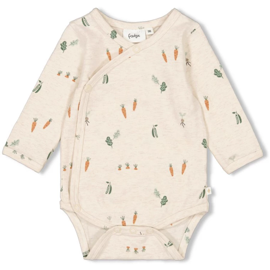 Feetje Wickelbody Eat Your Veggies Offwhite melange