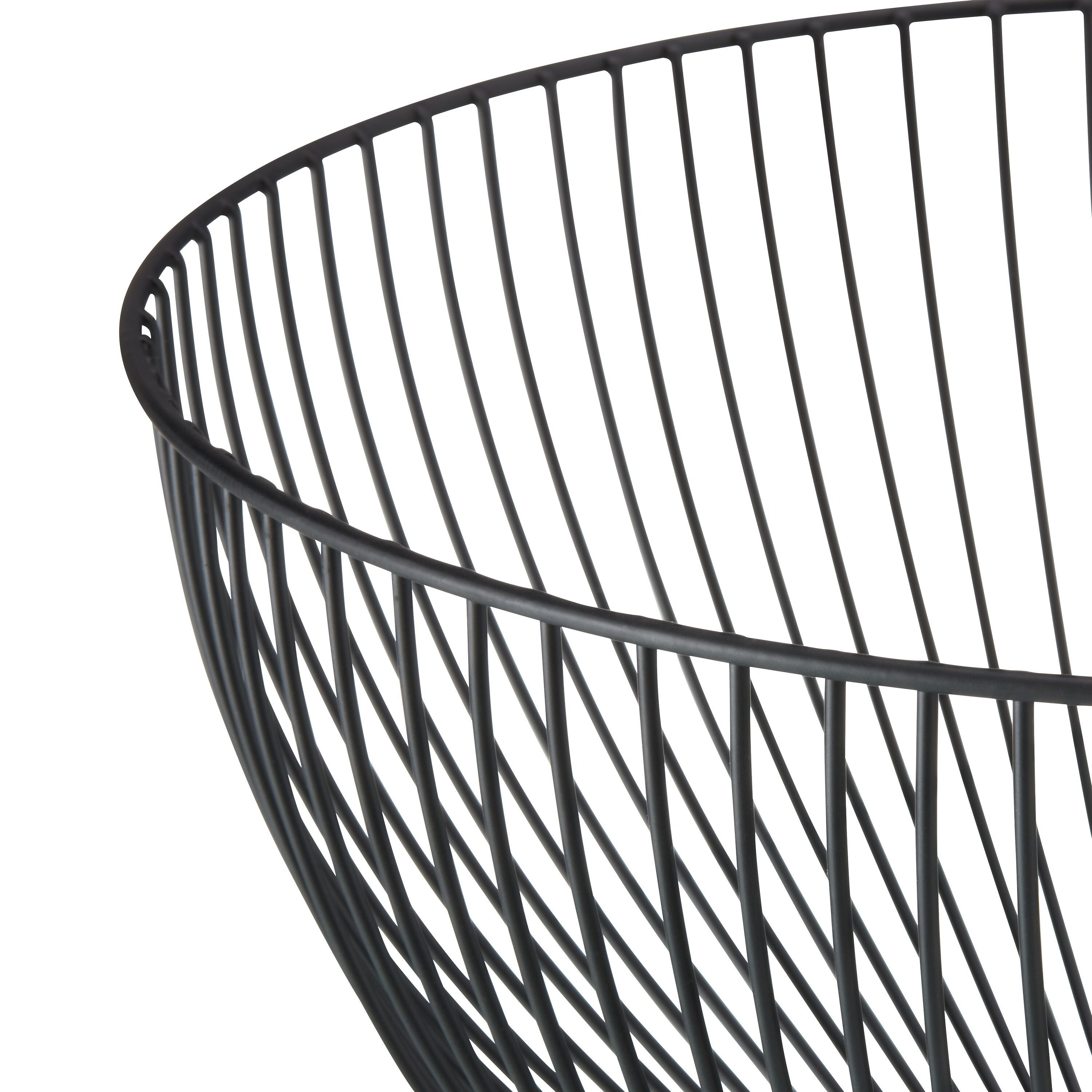 CESINA Früchtekorb - Schwarz / H: 16.5 cm