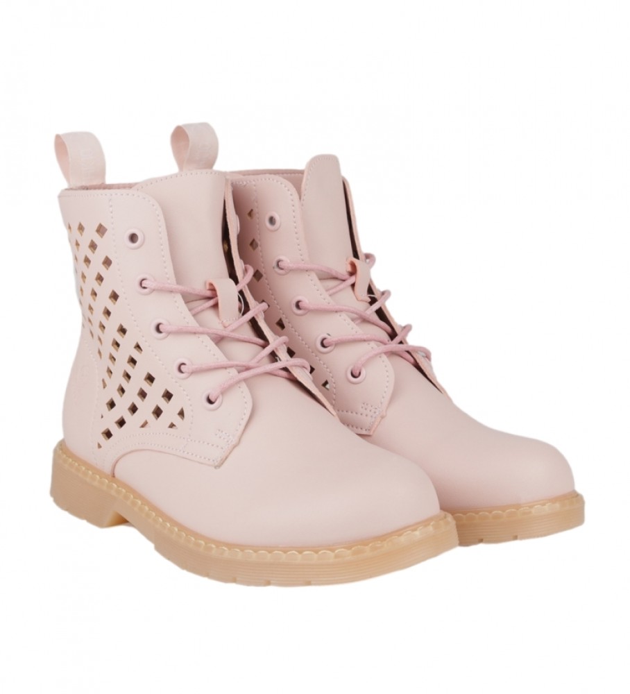 Botas de cano curto rosa Chika10 London 08