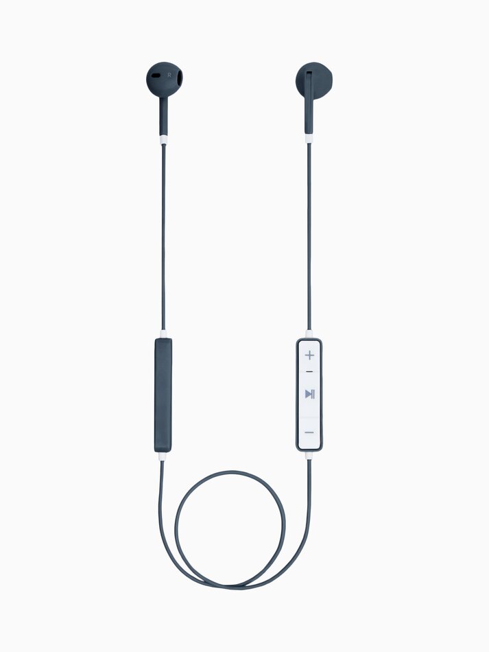 Fones de ouvido Bluetooth com microfone e controles de reprodução - Cinza
