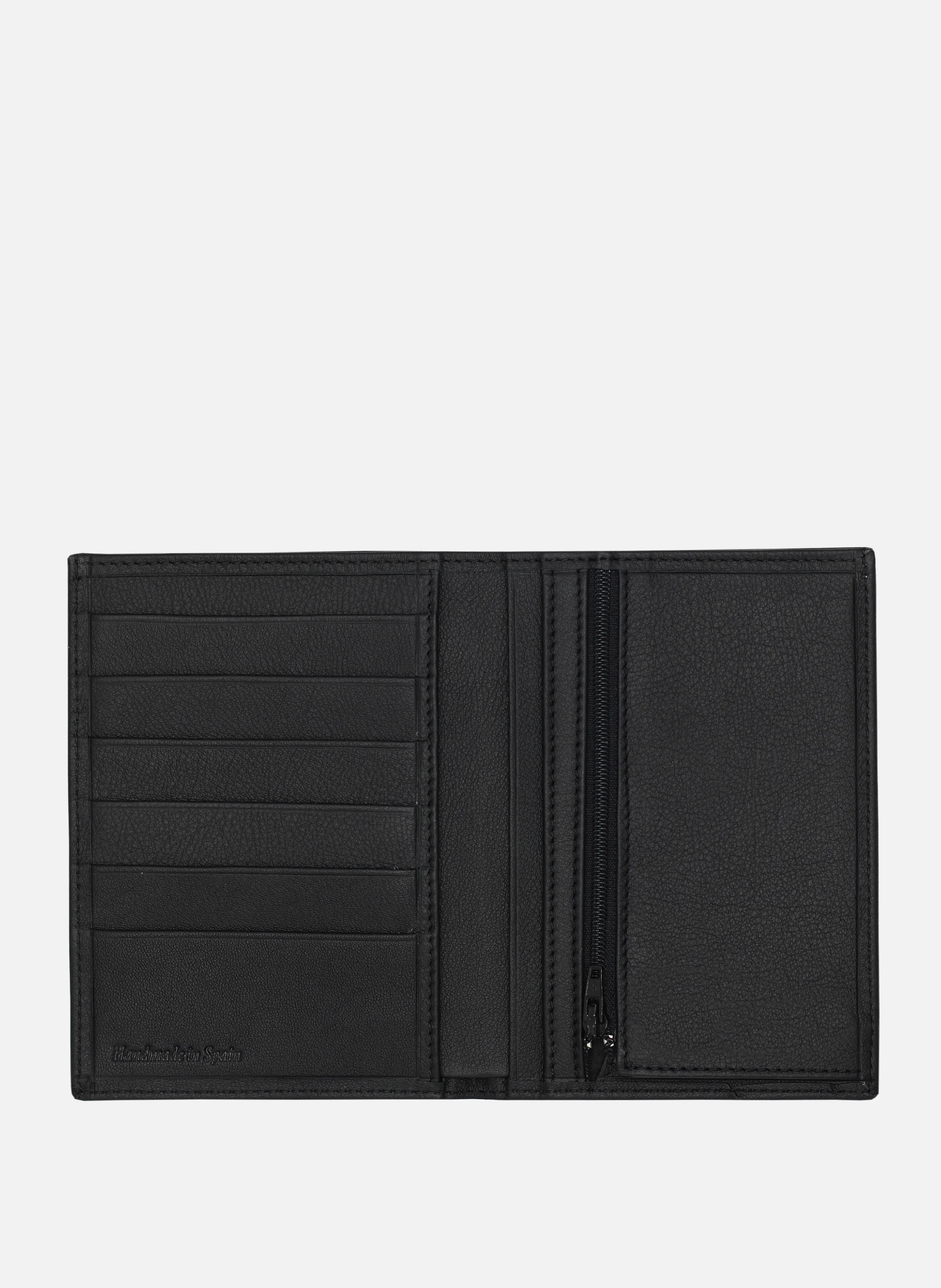 Portefeuille classique cuir grainé | Noir