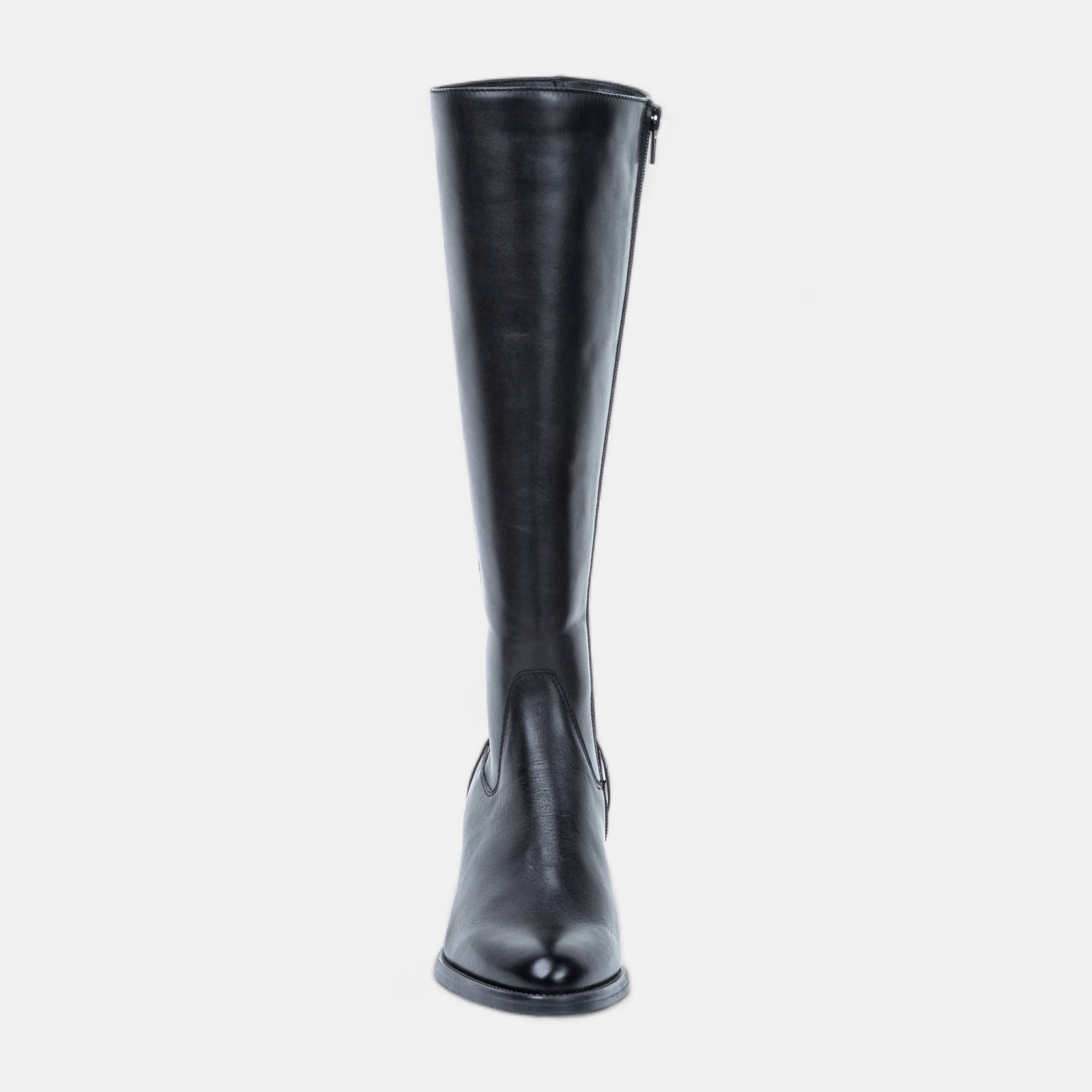 Bottes à talon Femme en cuir noir