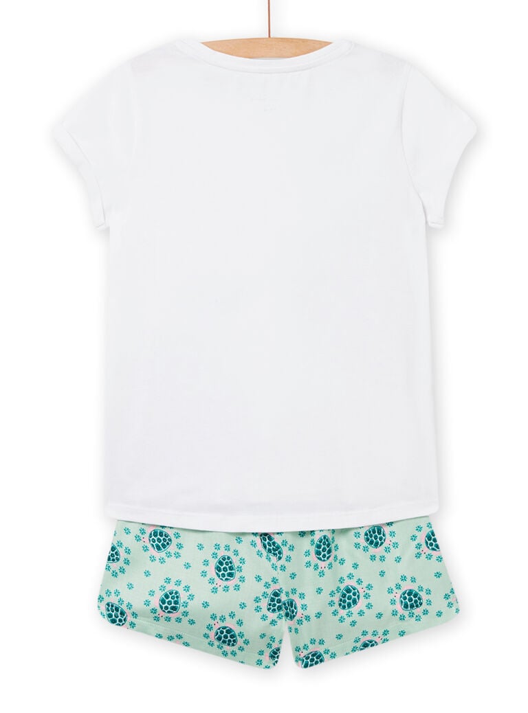 Pyjama blanc, bleu et rose enfant fille
