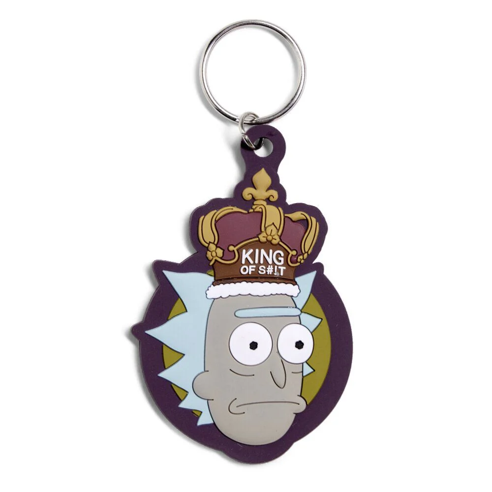 Porte clé Rick et Morty caoutchouc marron