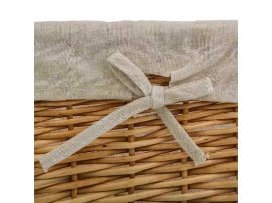 Ensemble de 4 paniers en osier marron doublés