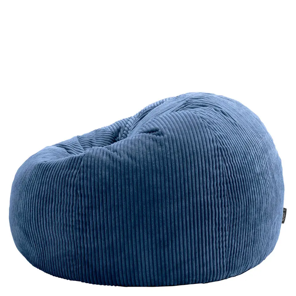 Set van 2 icon Zitzak Kingston - Corduroy Zitzak Volwassenen - Denimblauw