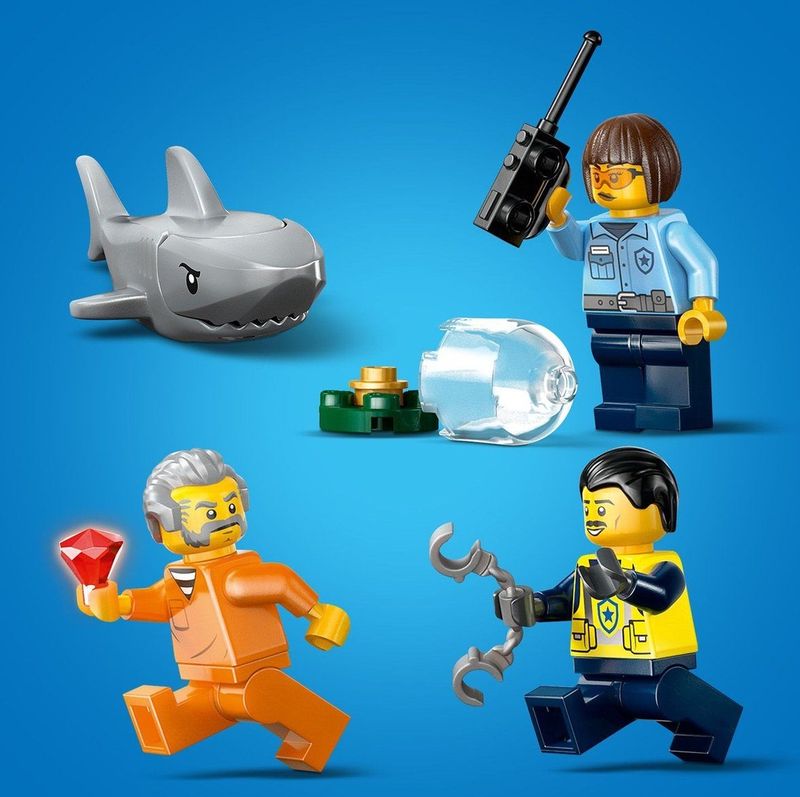 LEGO City - Achtervolging met Politieboot - Speelgoed Set - Drijvende Boot