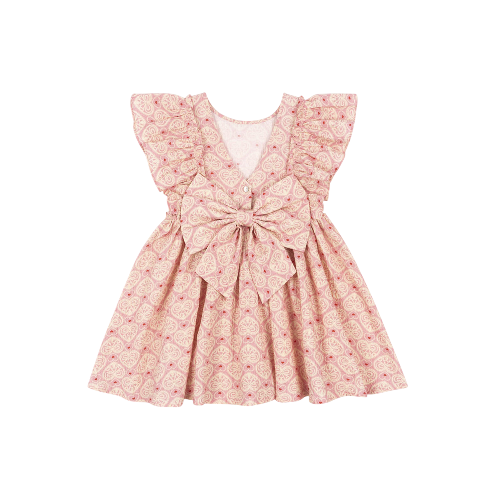 Kleid Ava Bow Lacy Pink