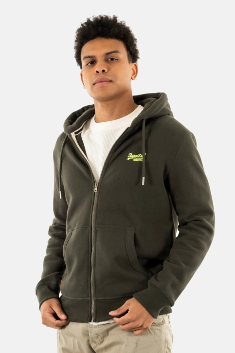 Sweat superdry essential logo 3jz dark grey green