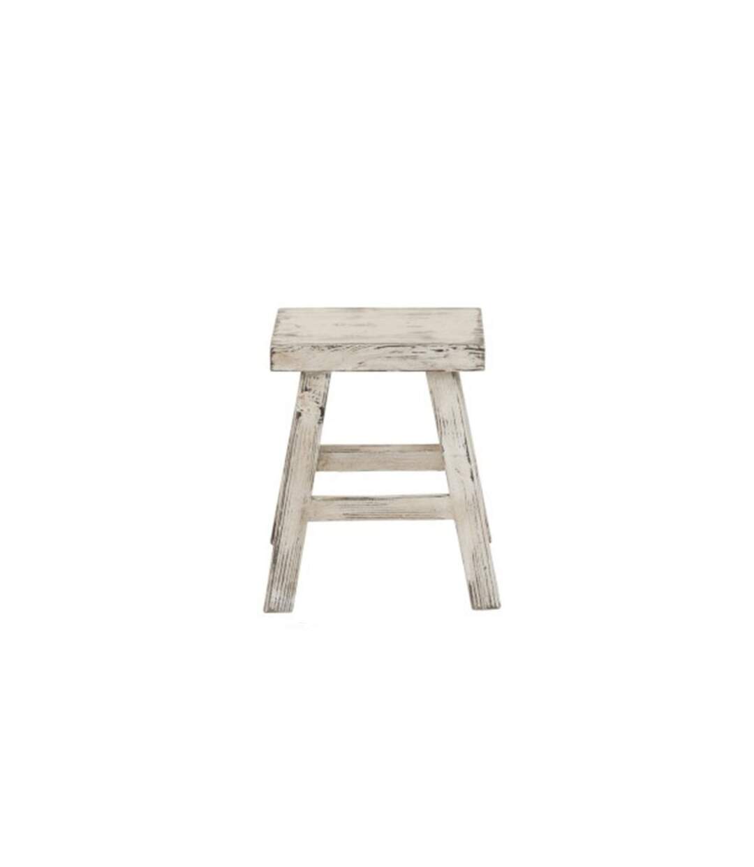 Paris Prix - Tabouret Rectangulaire En Bois menor 45cm Blanc