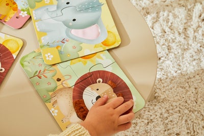 Barbo Toys  Rør og kjenn Puslespill Safari 4-in-1