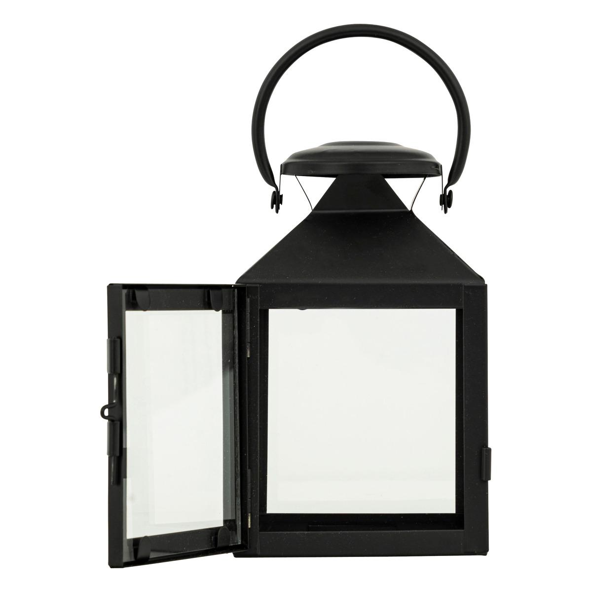 LANTERNE METAL WINY NOIR H.17CM