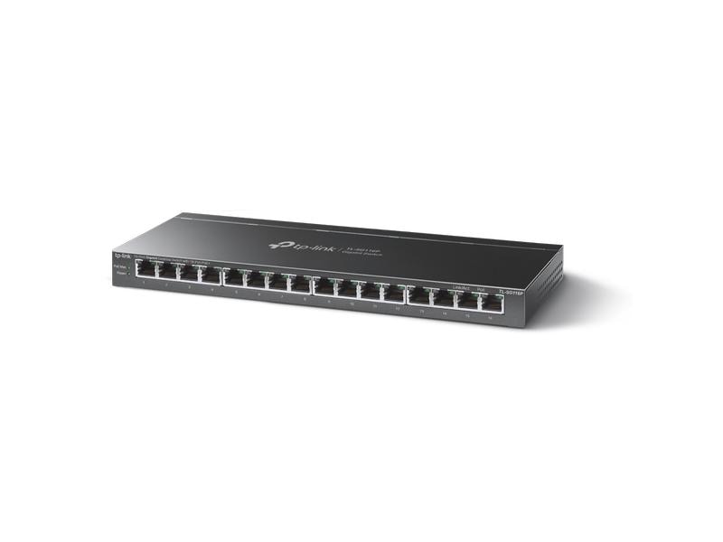 TP-Link PoE  Switch TL-SG116P 16 Port 16-Port Gigabit Desktop Switch mit 16-Port PoE