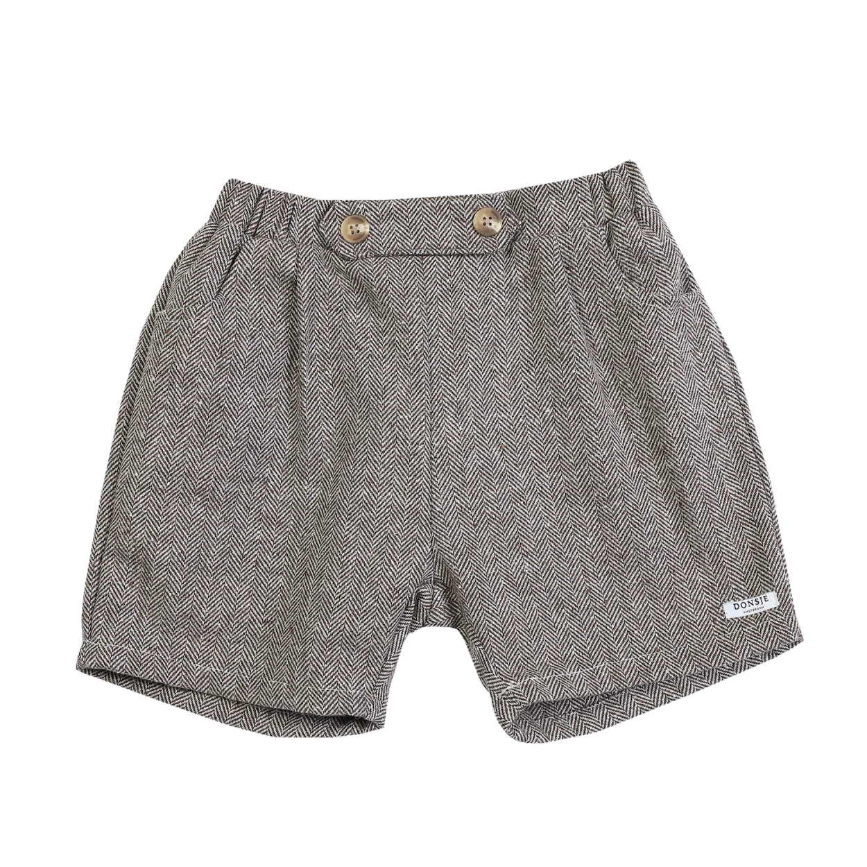 Fifi Shorts | Woody Brown Tweed