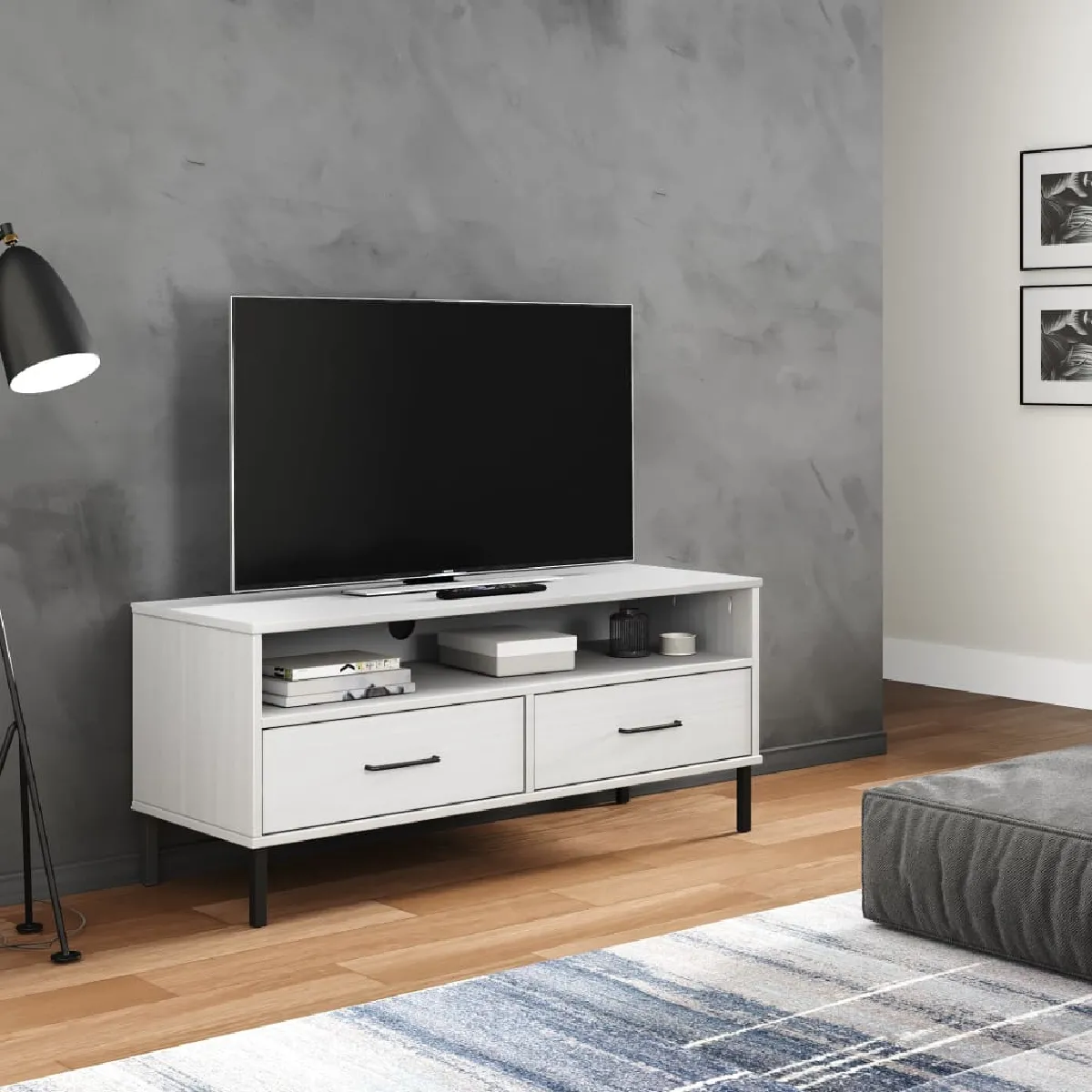 vidaXL Meuble TV - Blanc