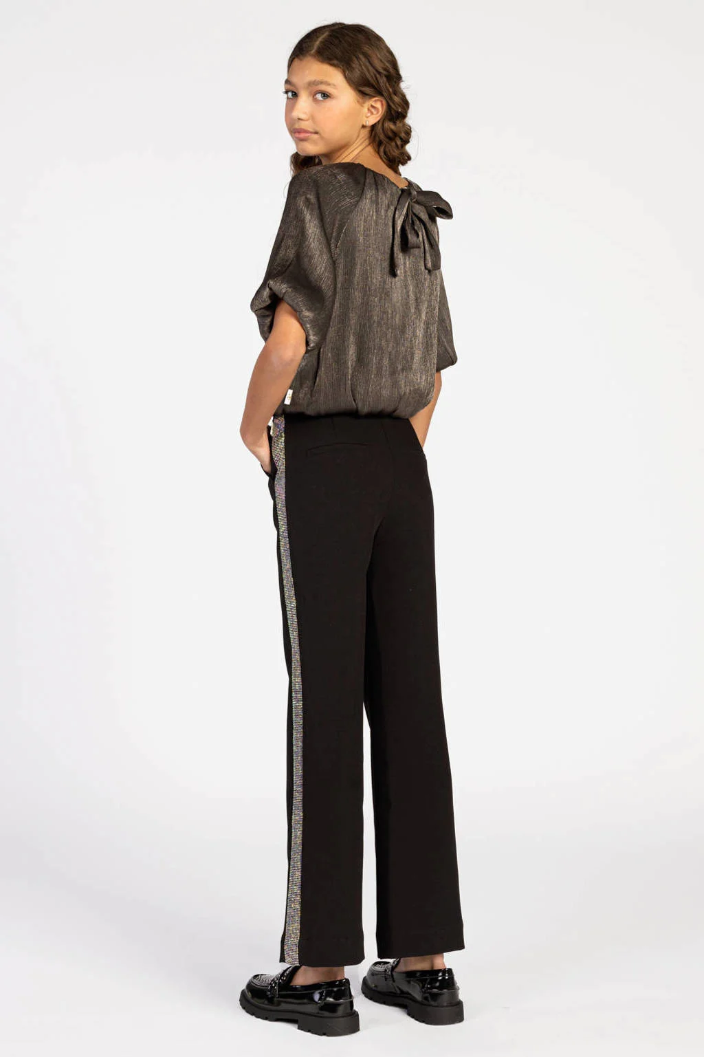 AI&KO straight casual broek zwart