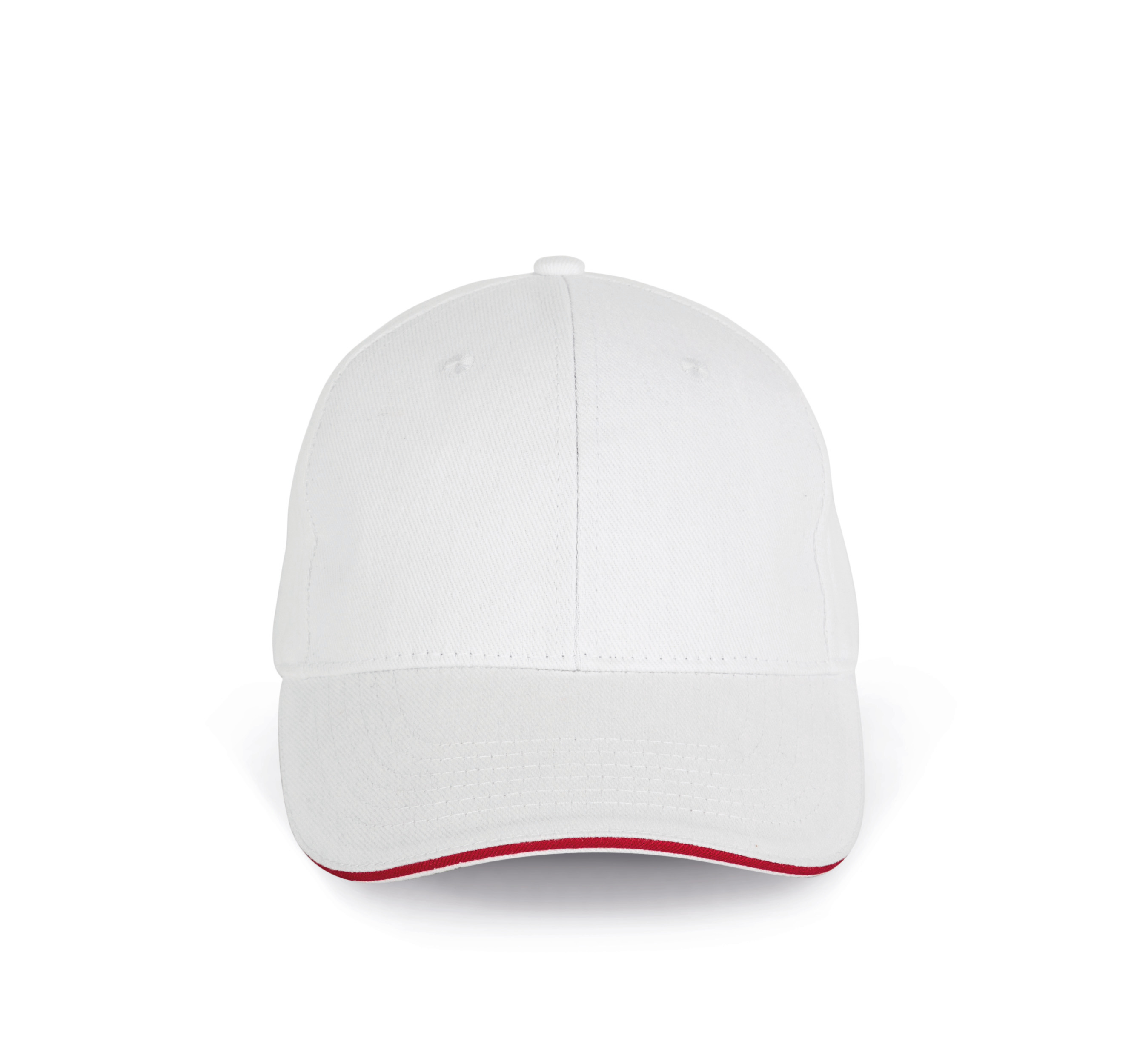K-up KP198 - Casquette en Coton Bio à Visière Contrastée - 6 Panneaux