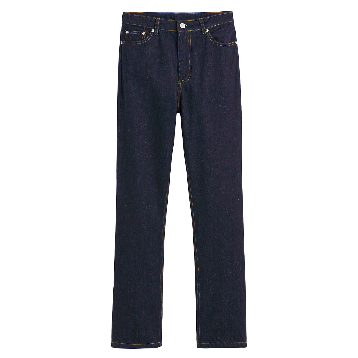 COLEÇÕES LA REDOUTE<br>Calça jeans regular, reta, cintura alta