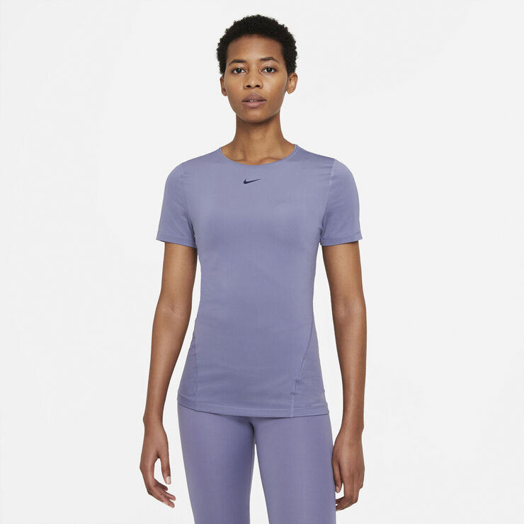Nike Pro Mesh T Shirt Blå