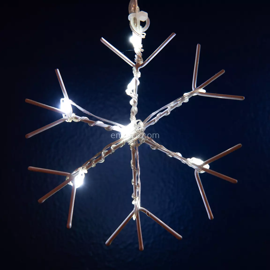 Guirlande stalactite 3 m 80 LED Flocons Blanc froid