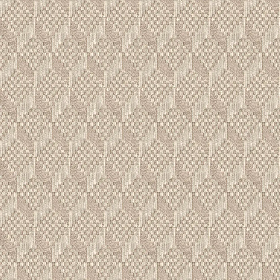 Dutch Wallcoverings - Grace 3d stitched cube beige - GR322305