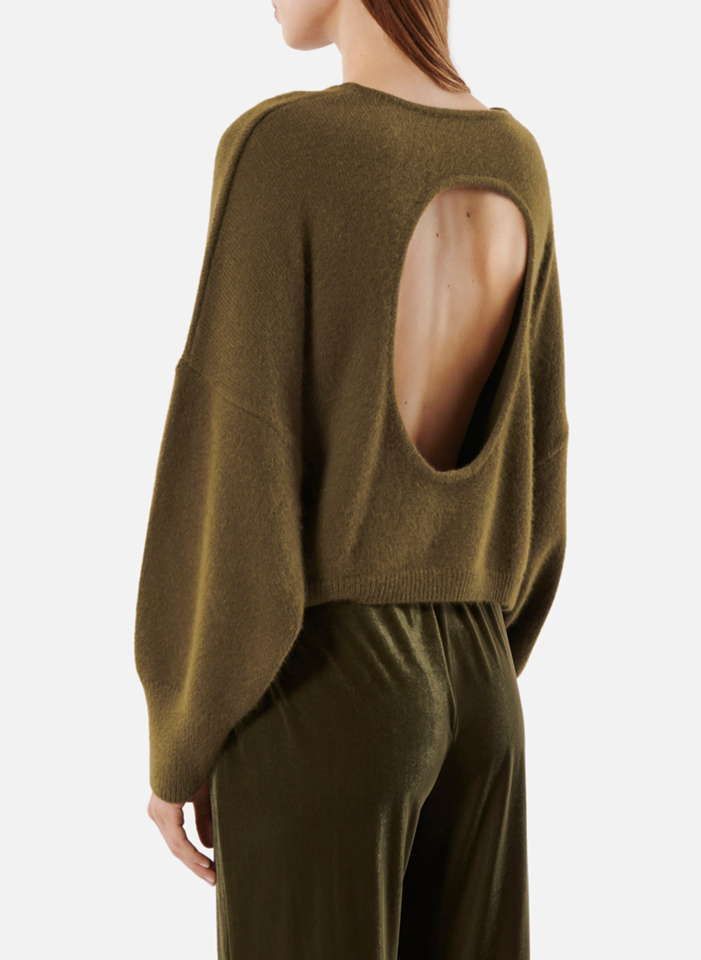 BIRKIN - Pull col rond en laine mélangée | Marron