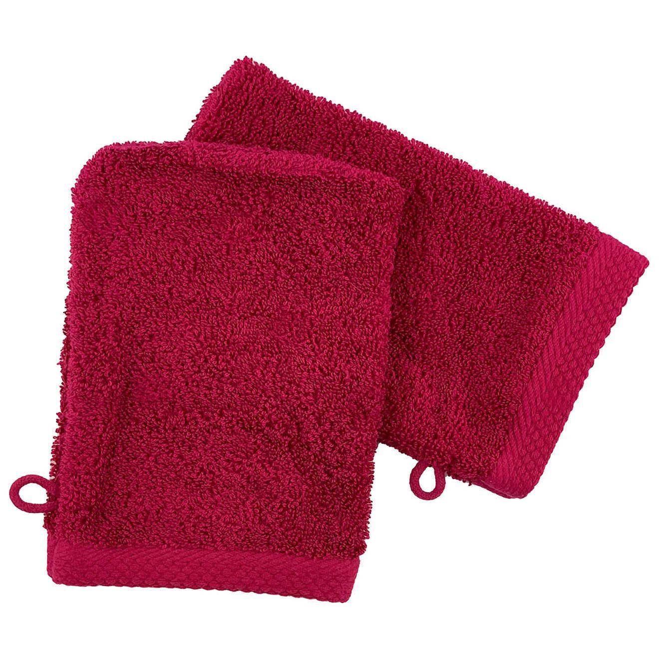 Soft by Perle de Coton 2 Gants de toilette orchidée - 16x21 cm