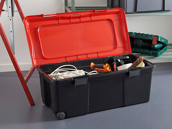 Lot de 3 Campers bricolage noir et rouge 75 L