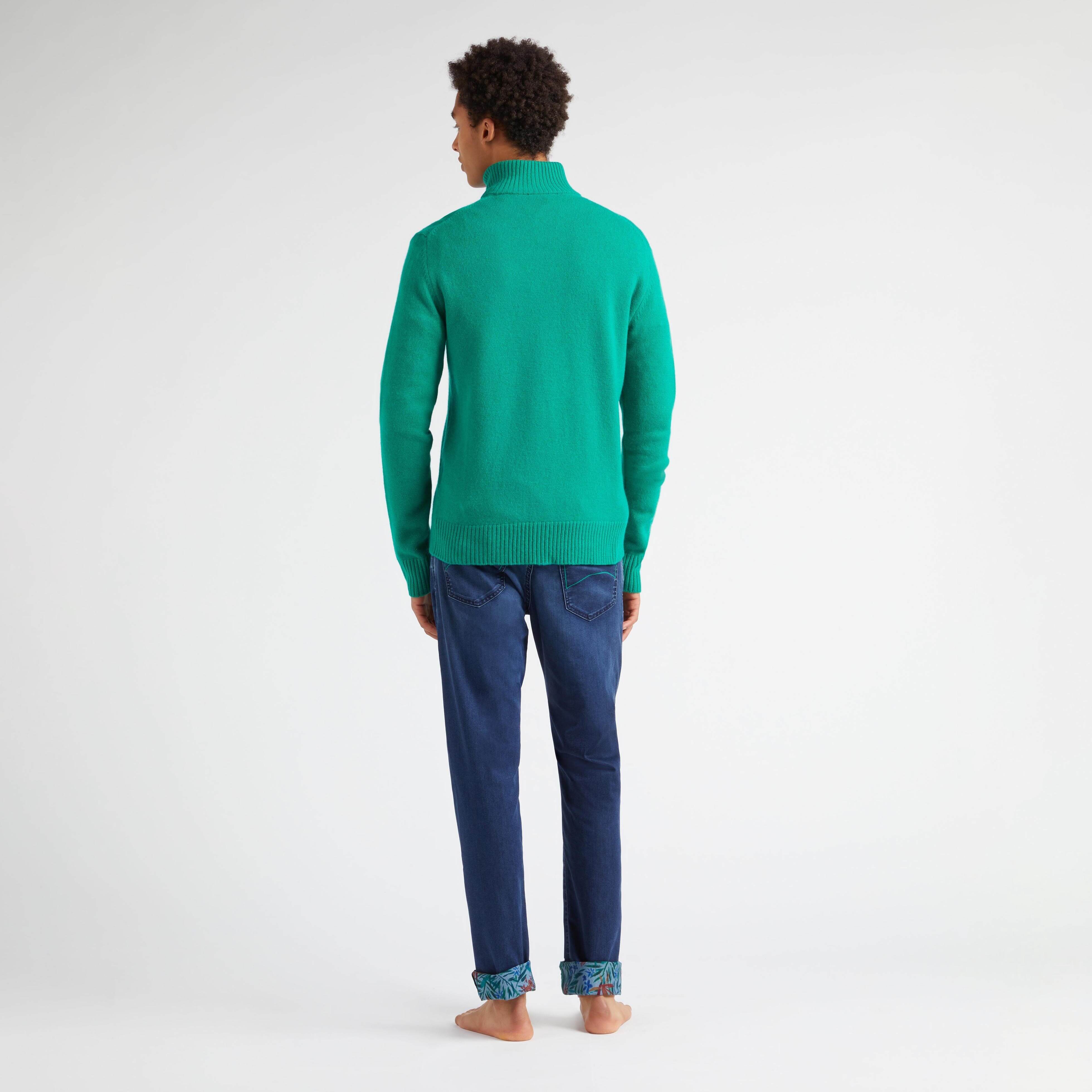 Cardigan en Laine et Cachemire Homme à Fermeture Zippée