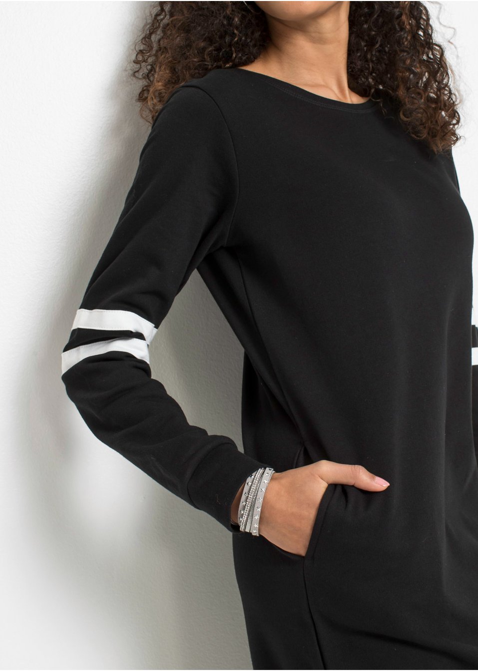 Robe sweat à rayures
