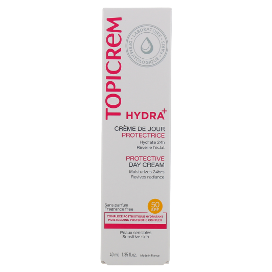 Topicrem Hydra+ crème de jour SPF 50 - Peau sensible, déshydratée