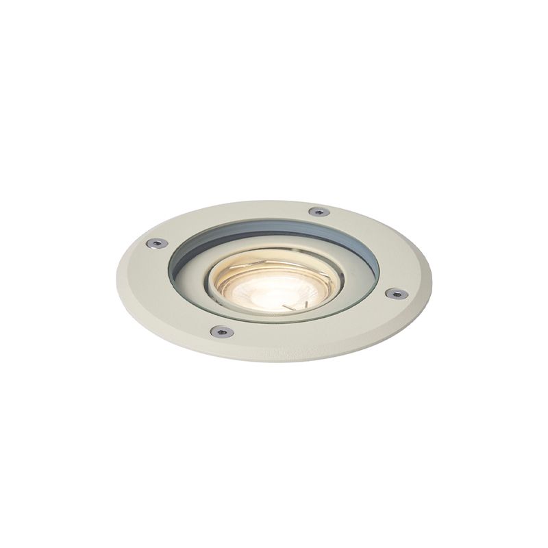 Moderne grondspot beige GU10 50mm verstelbaar IP65 - Delux