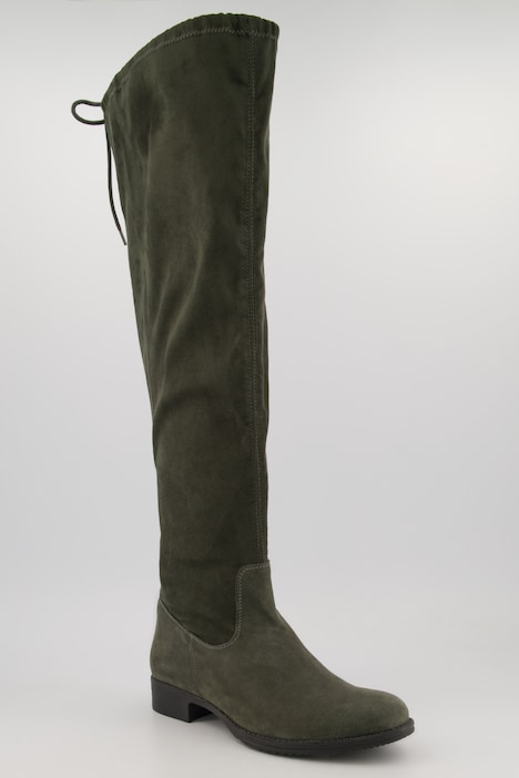 Overknee-Stiefel, Bindeband, Reißverschluss, Weite H