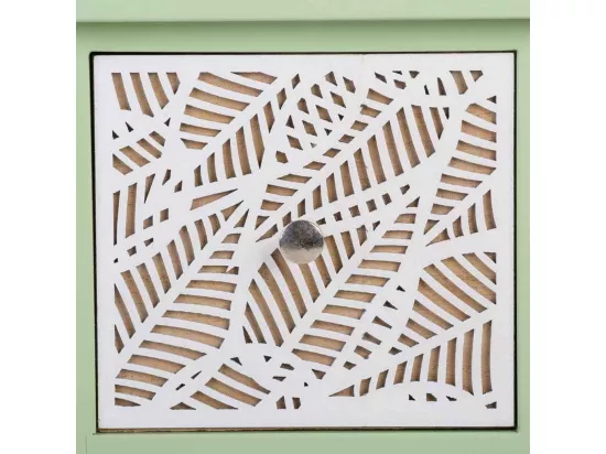 Petite boîte de rangement verte 14.5x13x35.5h