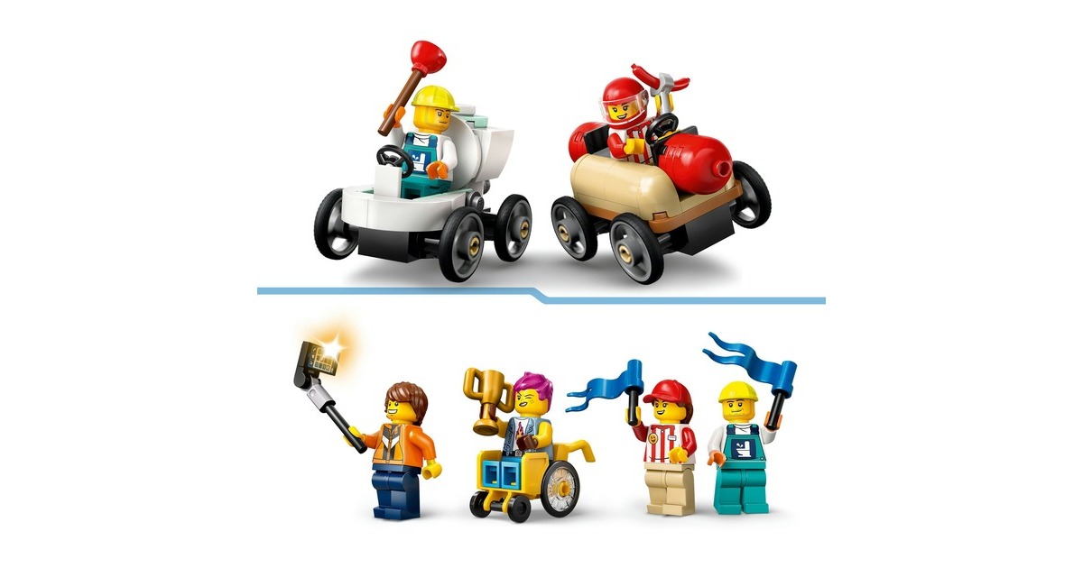 LEGOCity - Snelle schans voor raceauto's Constructiespeelgoed  (60460 | Autoracebaan voor raceauto's | Zeepkistenset)