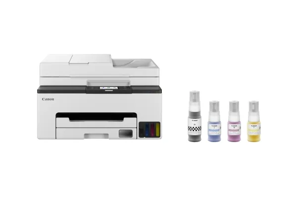 Canon MAXIFY GX2050 - Multifunktionsprinter - farve - blækprinter - kan genopfyldes - Legal (216 x 356 mm)/A4 (210 x 297 mm) (original) - A4/Legal (medie) - op til 15 ipm (udskriver) - 250 ark - 33.6 Kbps - USB 2.0, Wi-Fi(ac), LAN