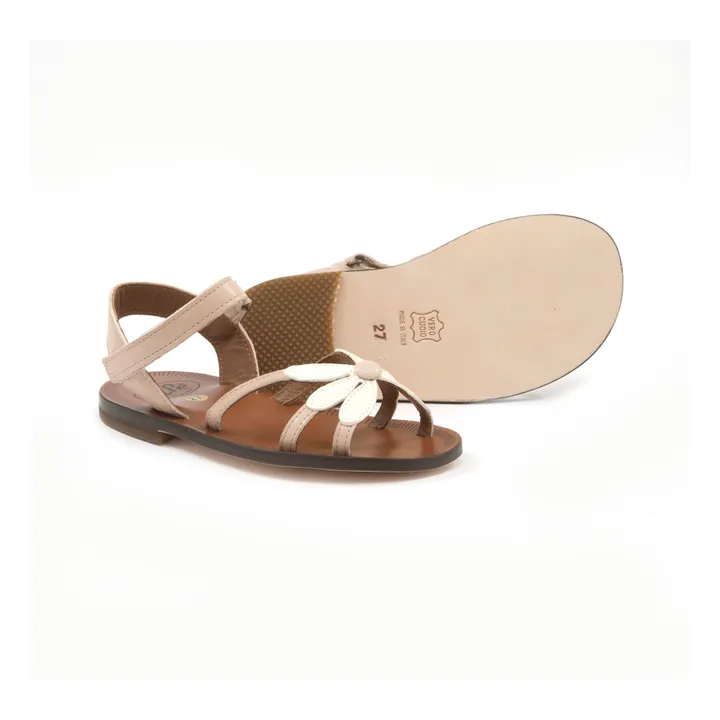 Pèpè Sandales Scratchs Fleurs | Taupe