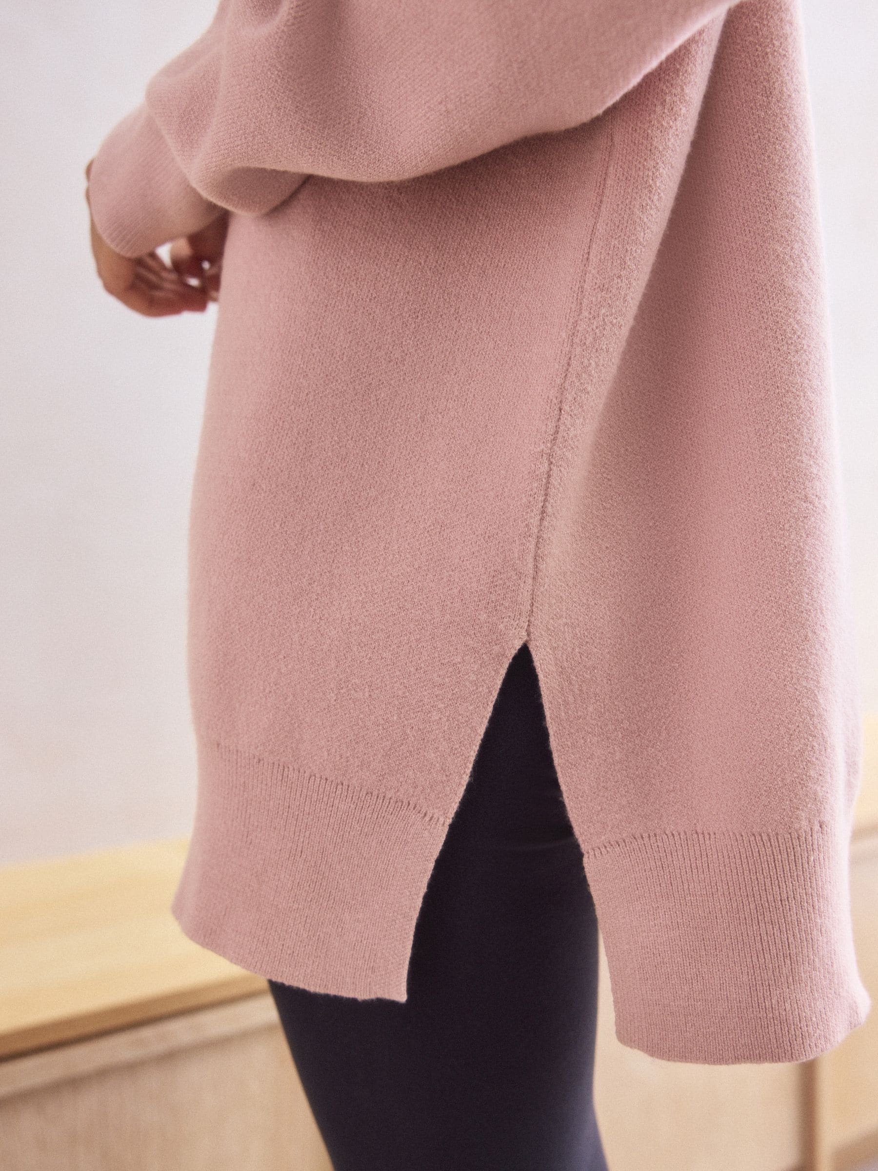 Roze - Half Zip Knitted Jumper