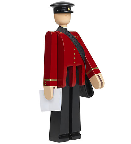 Kay Bojesen Tr?figur - Postmand - 20 cm - Sort/R?d