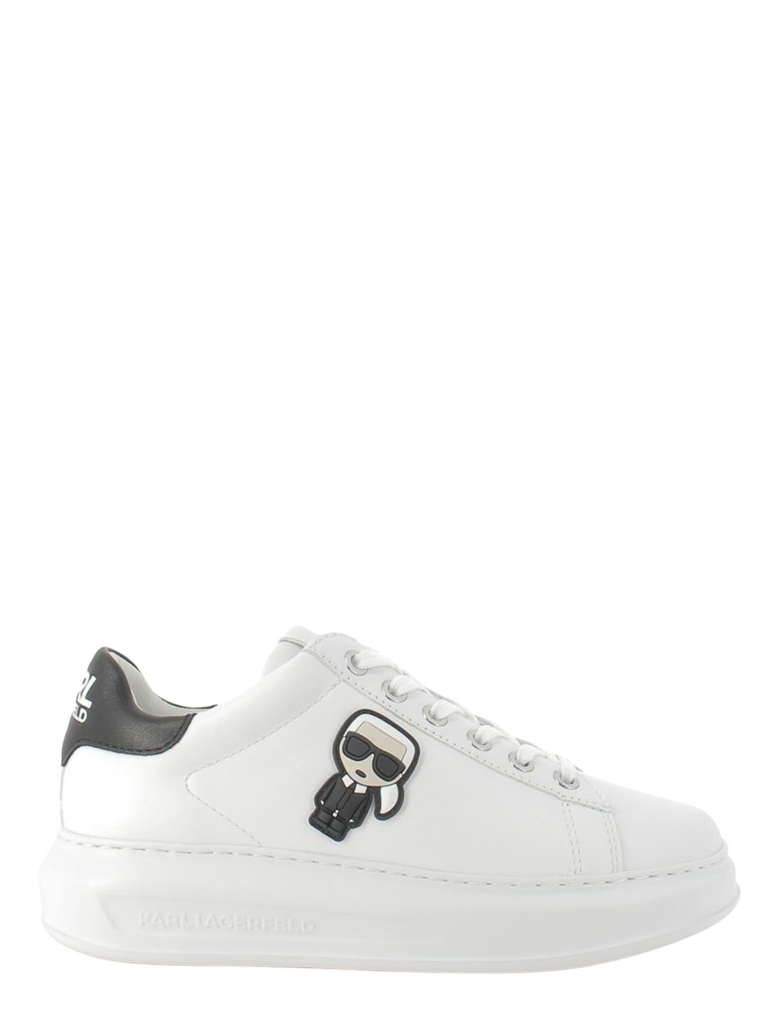 karl lagerfeld baskets compensées femme kapri karl ikonic lo lace cuir blanc