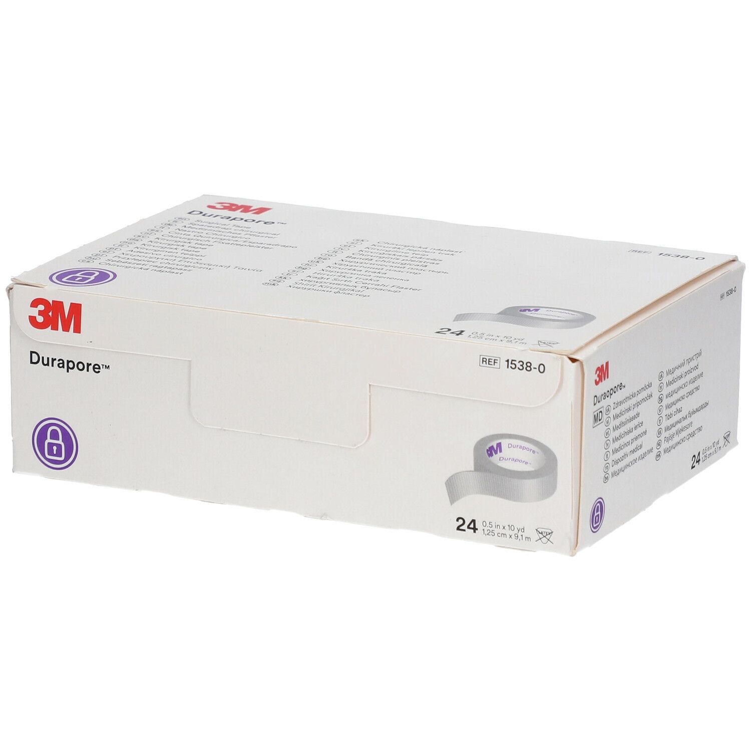 3M Durapore Kunstseidenpflaster 1,25 cm x 9,1 m