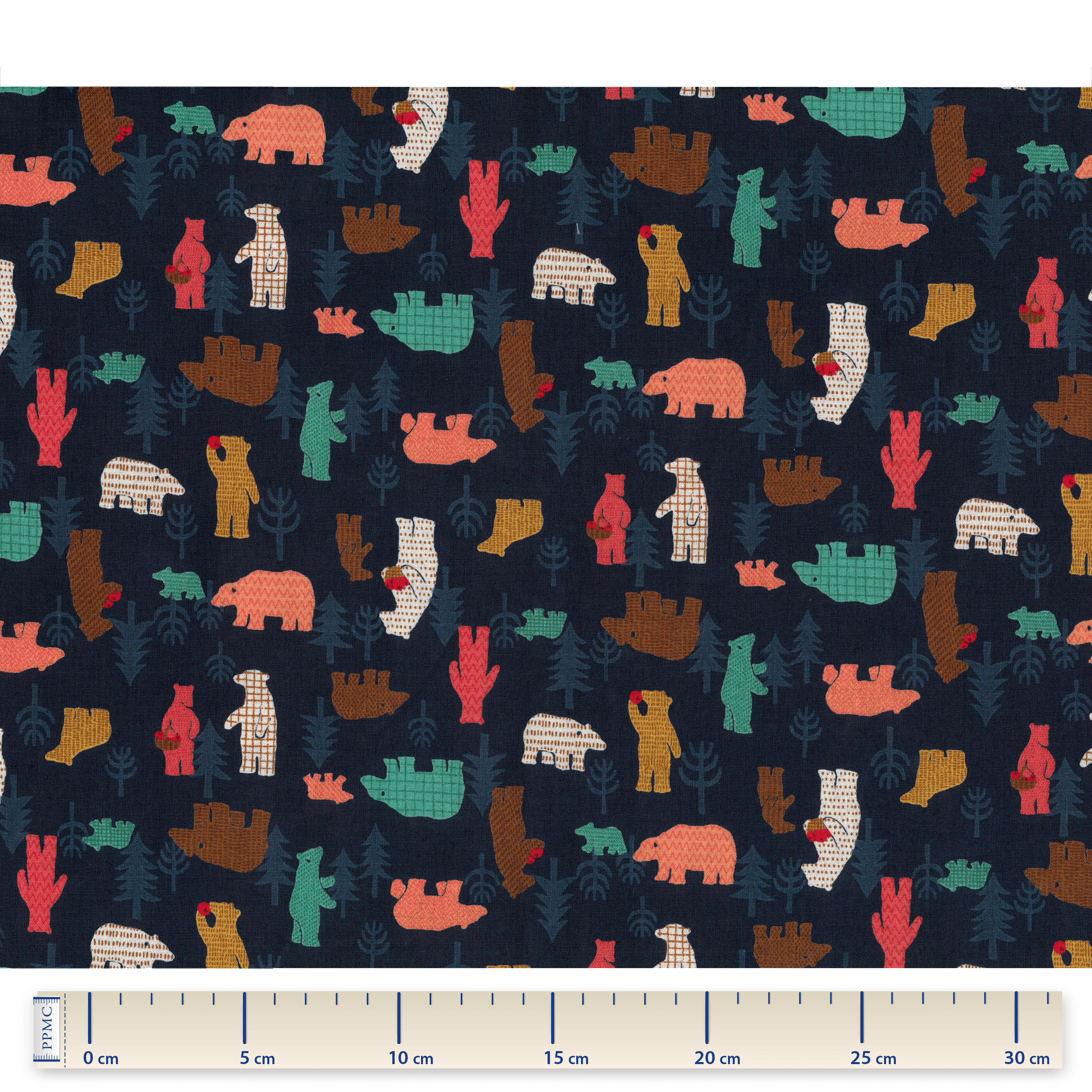 Tissu Coton Au Mètre Grizzli