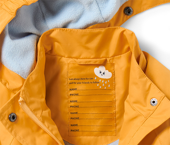 Kleinkind-Thermo-Regenjacke, korngelb