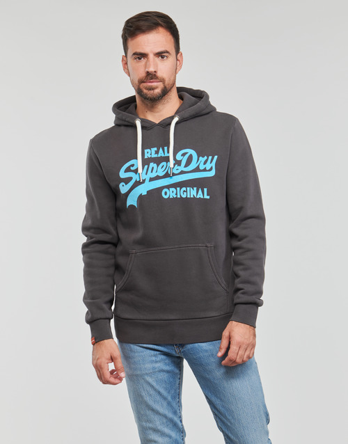 Superdry - VINTAGE VL NEON HOOD - Noir