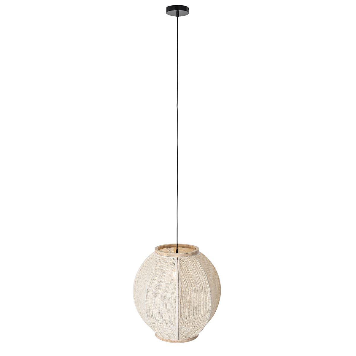 Oosterse hanglamp naturel stof 46 cm - Rob